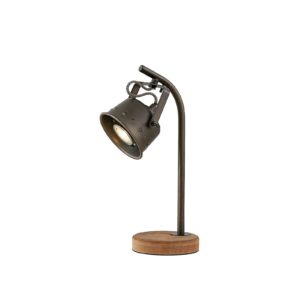 Lindby Rubinjo stolní lampa s dřevěnou nohou
