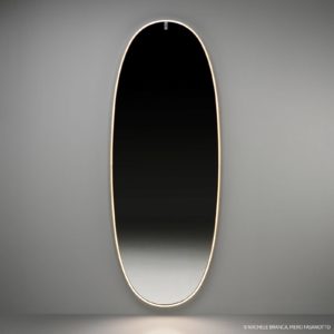 FLOS La Plus Belle LED nástěnné zrcadlo, zlato