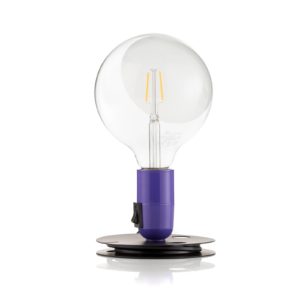 FLOS Lampadina LED stolní lampa lila, noha černá