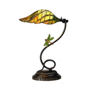 Leaf – vkusná stolní lampa Tiffany styl