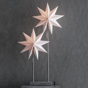 Stolní lampa papírová hvězda Duva, dvě hvězdy