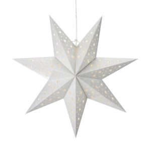 LED závěsná hvězda Blank, baterie, Ø 45cm stříbrná