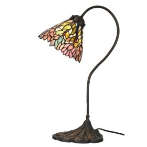 Stolní lampa 5LL-6162 design Tiffany růžová/béžová