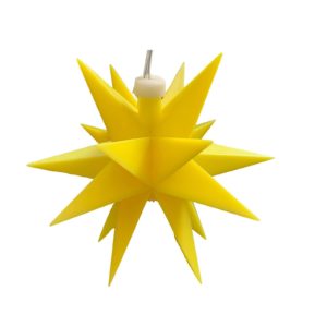 LED hvězda venkovní, baterie 18cípá, Ø 12 cm žlutá