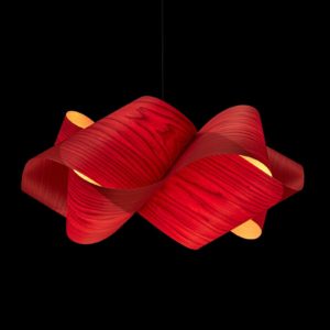 LZF Swirl závěsné světlo, Ø 54 cm, červená