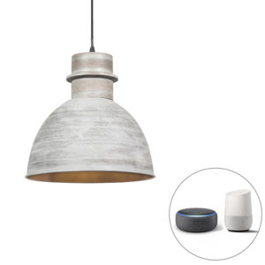 Inteligentní závěsná lampa šedá 30 cm včetně světelného zdroje WiFi A60 – Dory