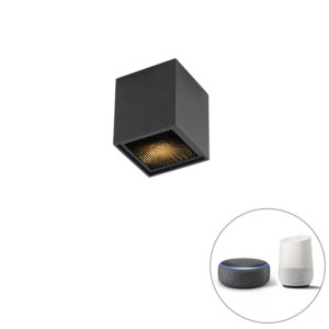 Chytrý designový bodový černý včetně WiFi GU10 - Qubo Honey