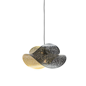 Orientální závěsná lampa černá se zlatou 28 cm – Japke