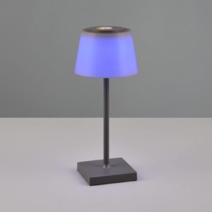 LED stolní lampa Sanchez, RGBW a stmívač, antracit