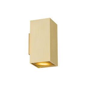 Designové nástěnné svítidlo zlaté čtvercové 2-světlo - Sab Honey