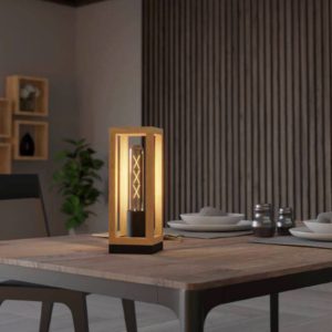 EGLO Nafferton stolní lampa ze dřeva
