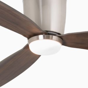 Stropní ventilátor Nias LED DC nikl/tmavé dřevo