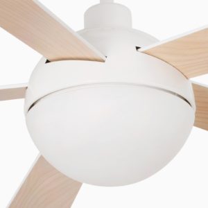 Stropní ventilátor Izaro s LED světlem, bílá/javor