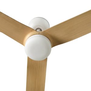 Stropní ventilátor Punt M DC LED bílá/světlé dřevo