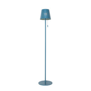 Venkovní stojací lampa modrá včetně LED 3-stupňové stmívatelné na solární energii - Ferre