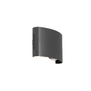 Venkovní nástěnné svítidlo tmavě šedé včetně LED 4svítivé IP54 – Silly