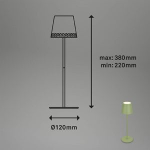 LED stolní lampa Kiki s baterií 3000K
