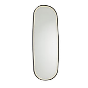 Moderní koupelnové zrcadlo černé včetně LED a dotykového stmívače - Geraldien