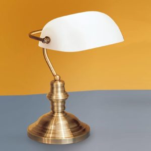 Stolní lampa Onella v bankéřském stylu
