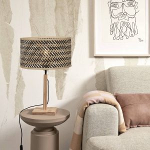 GOOD & MOJO Java stolní lampa, přírodní/černá