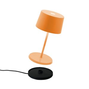 Zafferano Olivia mini stolní lampa aku oranžová