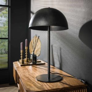 Stolní lampa Sicari z kovu, černá