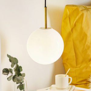 Audo TR Bulb LED závěsné světlo 1x mosaz/opál lesk