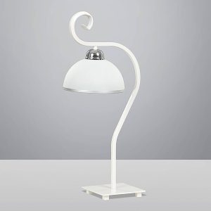 Stolní lampa Wivara v klasickém designu, bílá