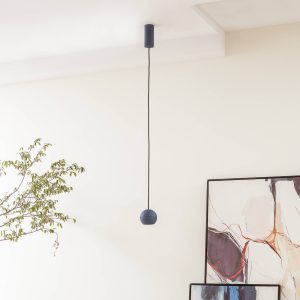 Lucande Faelinor LED závěsné světlo modrá 9 cm