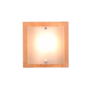 Nástěnné světlo Pali, světlé dřevo/bílá, výška 25 cm