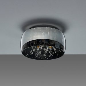 Stropní svítidlo Crystel ze skla, chrom, Ø 34 cm