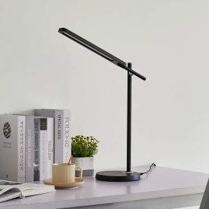 Lindby Valtorin LED lampa na psací stůl, černá