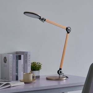 Lindby Nyxaris LED stolní lampa, CCT, zlatá
