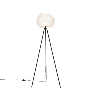 Moderní stojací lampa bílá – Látka