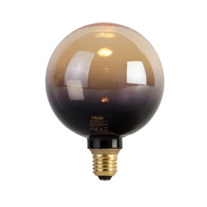 E27 stmívatelná LED lampa G125 černá zlatá 3