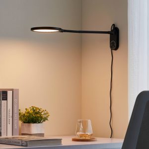 Lindby Valtaria LED stolní lampa, CCT, černá
