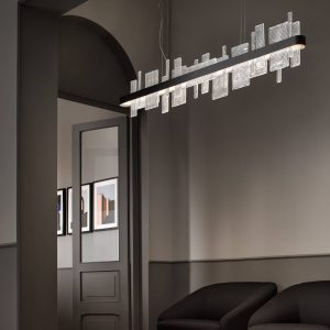 Závěsné svítidlo LED Ribbon Linear, 150 cm, černá, Up & Down