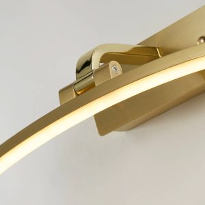 Nástěnné svítidlo LED Santorini, šířka 40 cm, mosaz, výklopné