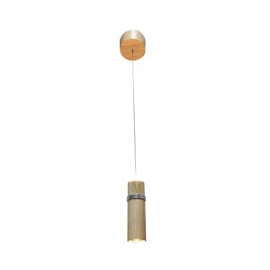 Lucande Nojus LED závěsné, dřevo up/down 1 zdroj