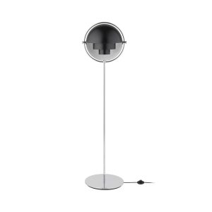 Stojací lampa GUBI Multi-Lite výška 148 cm chrom/antracitová černá