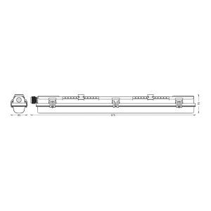 Svítidlo LEDVANCE Submarine PCR 60 G13 T8 840 7 W odolné proti vlhkosti