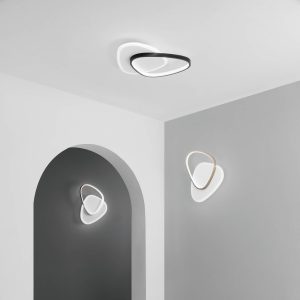 Nástěnné svítidlo LED Ovest, černé, délka 45 cm, hliník, CCT