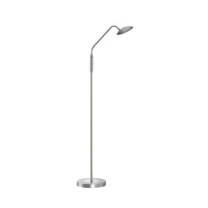 Stojací lampa LED Tallri, barva niklu, výška 135 cm, CCT